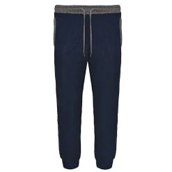 Bigdude Chunky Waistband Contrast Joggers Navy