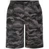 Bigdude Elasticated Waist Cargo Camo Shorts Charcoal