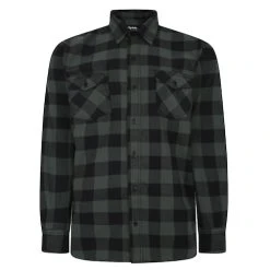Bigdude Checked Overshirt Green/Black Tall