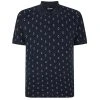 Bigdude Geometric Print Polo Shirt Navy