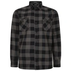Bigdude Checked Overshirt Charcoal/Black