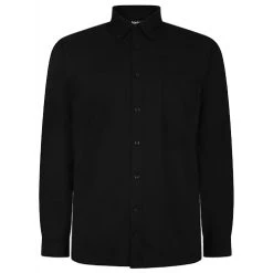 Bigdude Button Down Oxford Long Sleeve Shirt Black Tall
