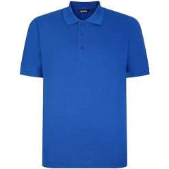 Bigdude Plain Polo Shirt Royal Blue