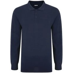 Bigdude Long Sleeve Polo Shirt Navy