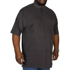 Bigdude Plain Polo Shirt Charcoal Tall
