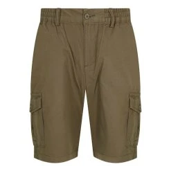 Bigdude Elasticated Waist Cargo Shorts Khaki