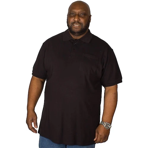 Bigdude Polo Shirt With Pocket Black - Image 3