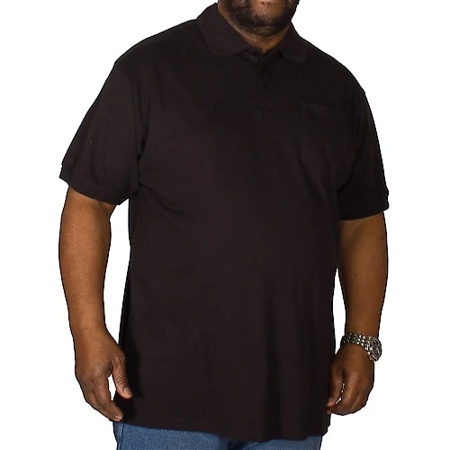 Bigdude Polo Shirt With Pocket Black - Image 2