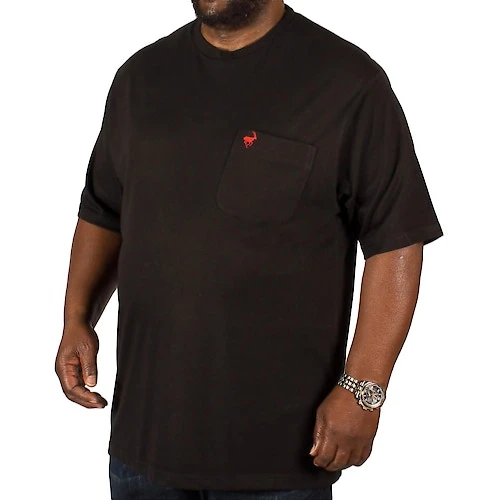 Bigdude Signature Pocket T-Shirt Black/Red - Image 4