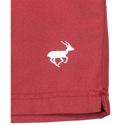 Bigdude Plain Swim Shorts Burgundy - Image 4