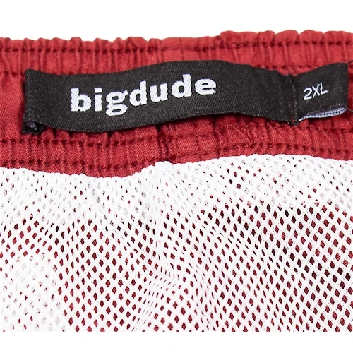 Bigdude Plain Swim Shorts Burgundy - Image 5