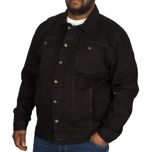Bigdude Classic Denim Jacket Black - Image 3