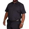 Bigdude Classic Short Sleeve Poplin Shirt Black Tall