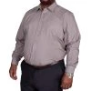Bigdude Classic Long Sleeve Poplin Shirt Charcoal Tall