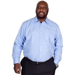 Bigdude Classic Long Sleeve Poplin Shirt Light Blue