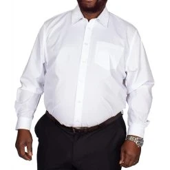 Bigdude Classic Long Sleeve Poplin Shirt White Tall