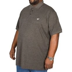 Bigdude Embroidered Polo Shirt Charcoal