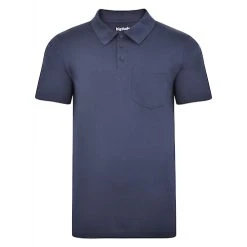 Bigdude Jersey Polo Shirt With Pocket Navy