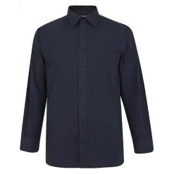 Bigdude Classic Long Sleeve Poplin Shirt Navy