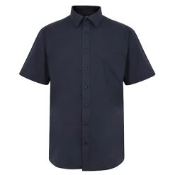 Bigdude Classic Short Sleeve Poplin Shirt Navy