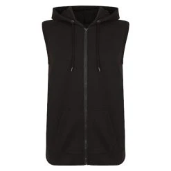 Bigdude Loop Back Sleeveless Hoody Black