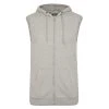 Bigdude Loop Back Sleeveless Hoody Grey Marl Tall