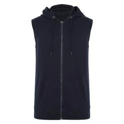 Bigdude Loop Back Sleeveless Hoody Navy