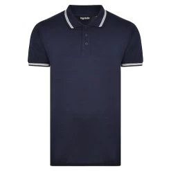 Bigdude Tipped Polo Shirt Navy