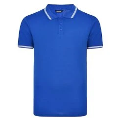 Bigdude Tipped Polo Shirt Royal Blue Tall