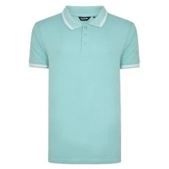 Bigdude Tipped Polo Shirt Turquoise Tall